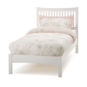 , Mya, 3FT Single, Wooden Bedstead - White