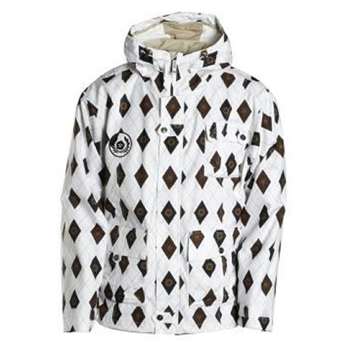 Mens Sessions Foxtrot Stargyle Tech Snow Jacket White Stargyle