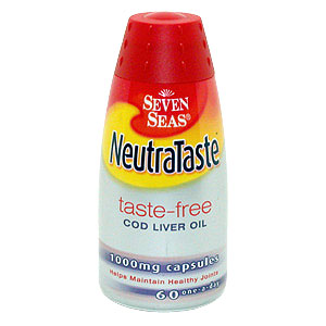 Seas NeutraTaste Cod Liver Oil 1000mg Capsules - Size: 60