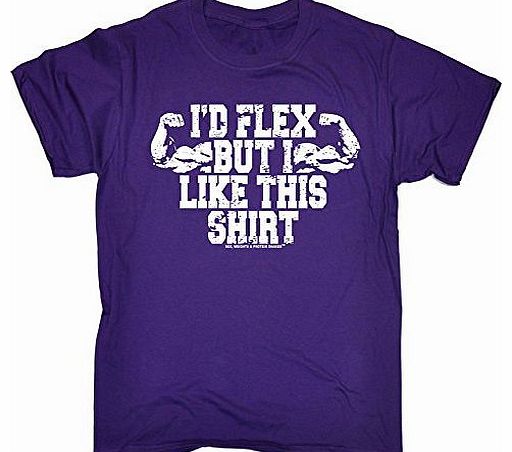 SWPS Mens ID FLEX BUT I LIKE THIS (S - PURPLE) LOOSE FIT T-SHIRT