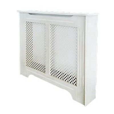 VICTORIAN WHITE RADIATOR CABINET DIAMOND PATTERN SMALL COVER 1020 X 210 X 868MM