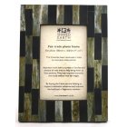 Shared Earth Buffalo Bone Striped Photo Frame