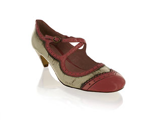 Delightful Cross Strap Court Shoe