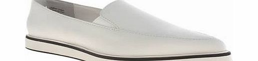 womens shellys white  black jeune flats