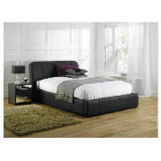 King Bedstead With End Drawer, Black