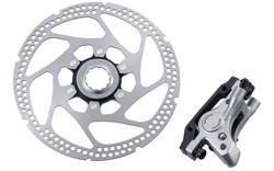 M585 Deore LX disc brake caliper and rotor