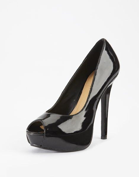 Ferrera Open Toe Platform Court Shoe