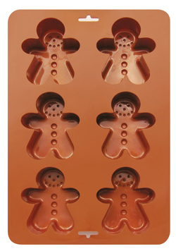 6 Cup Gingerbread Man Muffin Pan