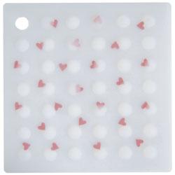 Pot Holder  Translucent Hearts