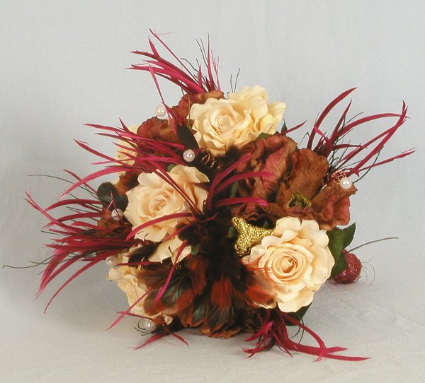 Antique Bridal Posy in Terracotta