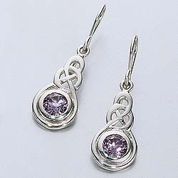 Silver and Amethyst Earrings