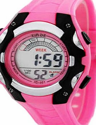 Ladies Girls Boys Digital Sports Watch. Water Resistant, Stopwatch, Alarm, Backlight, Day, Date. - Yellow