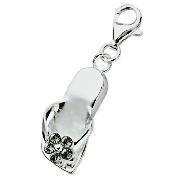 Cubic Zirconia Flip Flop Charm