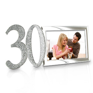 Glitter 30th Birthday Photo Frame