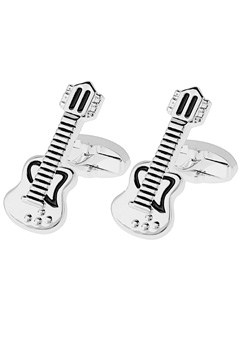 Plated Guitar Cufflinks N18-FB-SP