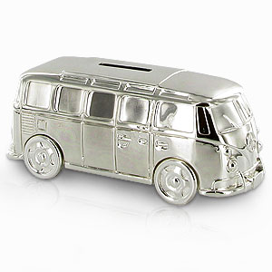 Plated VW Camper Van Money Box