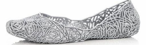 SILVER Rose Glitter Pumps