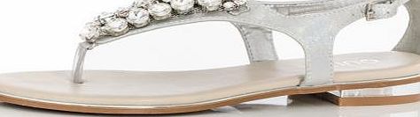 Round Diamantes Sandals