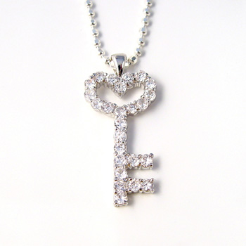 Sparkle Key Charm Necklace