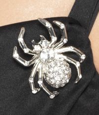 Spider Rhinestone Pin Brooch