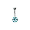 SILVER Stepped Navel Bar