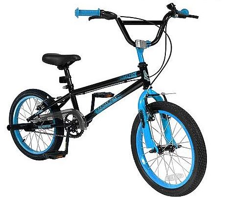 SilverFox BMX Plank 18`` Bike - Black and Blue - Boys - New Model