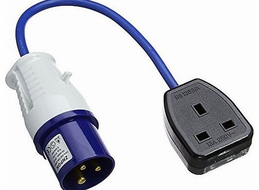 Silverline 341082 16A-13A Fly Lead Converter 16A plug to 13A socket