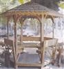 Gazebo with seats: 2500 x 2500 x 3500 - Natural wood