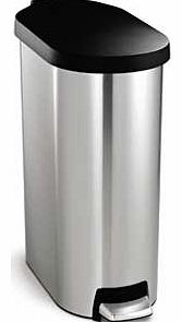 45L Slim Pedal Bin - Brushed