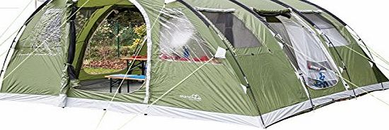 Skandika Gotland 6 Man Family Tunnel Tent with Sewn-In Groundsheet Green