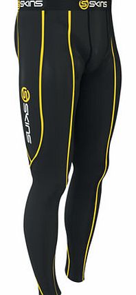  Long Compression Tights Blk / Gold Kids