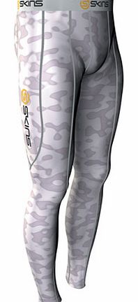  Long Compression Tights White Camo