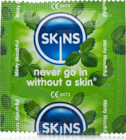 Skins, 2102[^]0105833 Minty Mouthful Flavour Condom - 100 Pack