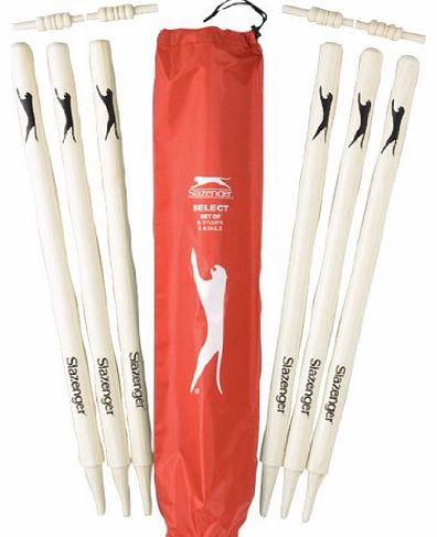 Mens Select Cricket Stumps - Cream/Red, Mens