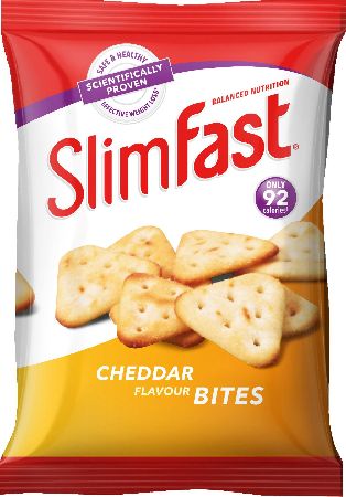 Slim Fast, 2102[^]0106341 Slimfast Snack Bag Cheddar Bites - 24 Pack