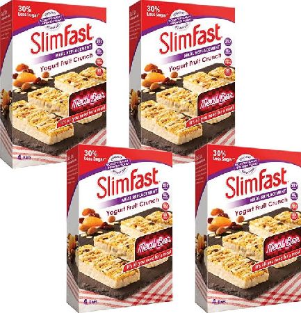 Slim Fast, 2102[^]0139025 SlimFast Yogurt Fruit Crunch 4 Packs of 4 x 60g