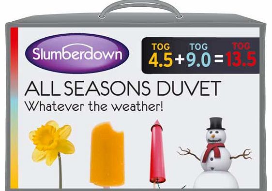 All Seasons 4.5 + 9 Tog 3-in-1 Duvet