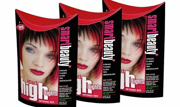 SMART BEAUTY Smart Highlights Intense Red Hair Colour x 3