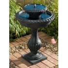 Smart Solar Blenheim 2 Tier Fountain - Black Iron Resin