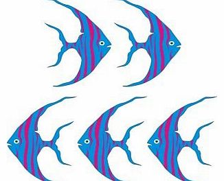 5 X Tropical Angel Fish Stickers 6`` Tiles transfers Bathroom Wall