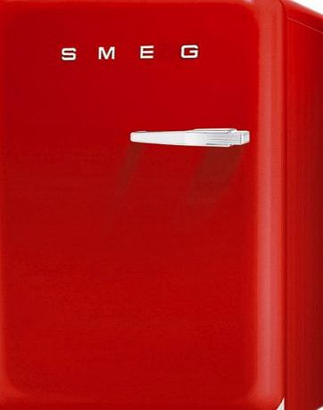 Smeg FAB5LR Fridge 50s Retro Style Left Hand Hinged 40cm Wide Red