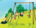 jamaica wooden swing set