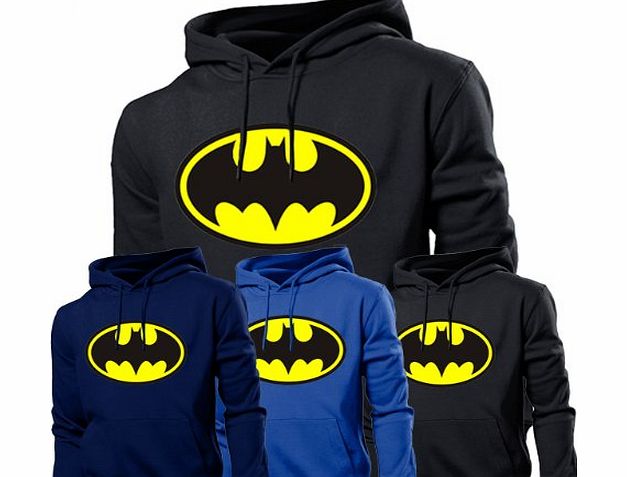 Mens Boys Womens Ladies Girls Unisex Batman Comic Super Hero Hoodies Hooded Sweatshirt Pullover Hoodie Sweat Hoody Casual Sports - Black - M - Chest : 38`` - 40``