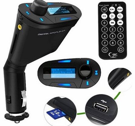 TM) Car Kit Mp3 Player Wireless Fm Transmitter Modulator USB Sd MMC Slot with Remote