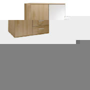 2 Door 2 Drawer Wardrobe, Oak effect