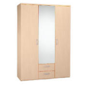 3 door 2 Drawer Wardrobe, Maple effect