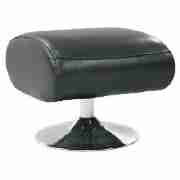 Leather Footstool, Black