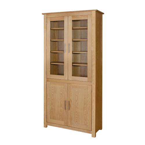 Soho Solid Ash Home Office Furniture Soho Glazed Cupboard Bookcase