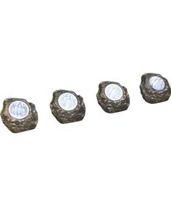 Rock Outdoor Lights - Set of 4