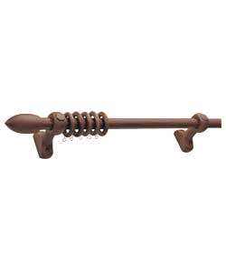 Wood Walnut Finish Curtain Pole